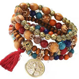 Bohemian Tree of Life Tassel Bracelet