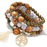 Bohemian Tree of Life Tassel Bracelet