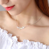925 Silver Plum Blossom Bird Necklace for Women Party Birthday Gift