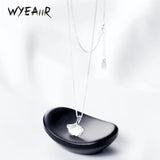 925 Silver Ginkgo Leaf Necklace for Women Party Gift