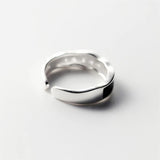 925 Silver Square Drop Glaze Wave Ring For Women