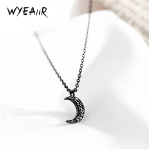 925 Silver Zircon Moon Necklace