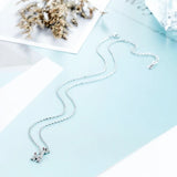 925 Silver Christmas Gift Deer Zircon Necklace For Women