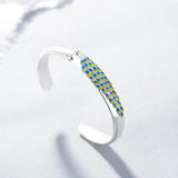 925 Silver Cloisonne Peacock Sutra Bangle