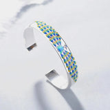 925 Silver Cloisonne Peacock Sutra Bangle