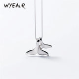 925 Silver Dolphin Tail Mini Smooth Necklace