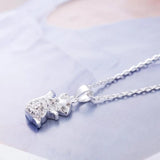 925 Silver Squirrel Zircon Necklace for Women