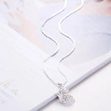 925 Silver Squirrel Zircon Necklace for Women