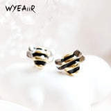 925 Silver Mini Bee Earrings