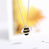 925 Silver Mini Bee Necklace Gold-Plated Student Gift