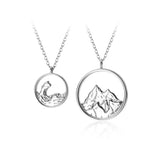Sweet Romantic Mountain Sea Oath Necklace