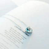 925 Silver Mermaid Tail Crystal Necklace for Women