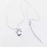 925 Silver Natural Zircon Mini Mouse Necklace For Women Party Gift
