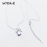 925 Silver Natural Zircon Mini Mouse Necklace For Women Party Gift