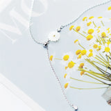 925 Silver Shell Chrysanthemum Flower Necklace for Women