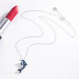 925 Sterling Silver Zircon Dolphin Necklace for Women
