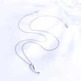 925 Sterling Silver Smooth Whale INS Necklace For Women Jewelry