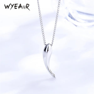 925 Sterling Silver Smooth Whale INS Necklace For Women Jewelry