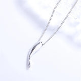 925 Sterling Silver Smooth Whale INS Necklace For Women Jewelry