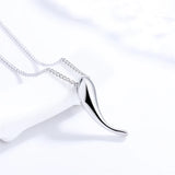925 Sterling Silver Smooth Whale INS Necklace For Women Jewelry