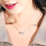 925 Silver Zircon Good Luck Necklace For Women
