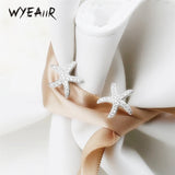 925 Sterling Silver Zircon Stars Starfish Sweet Earrings