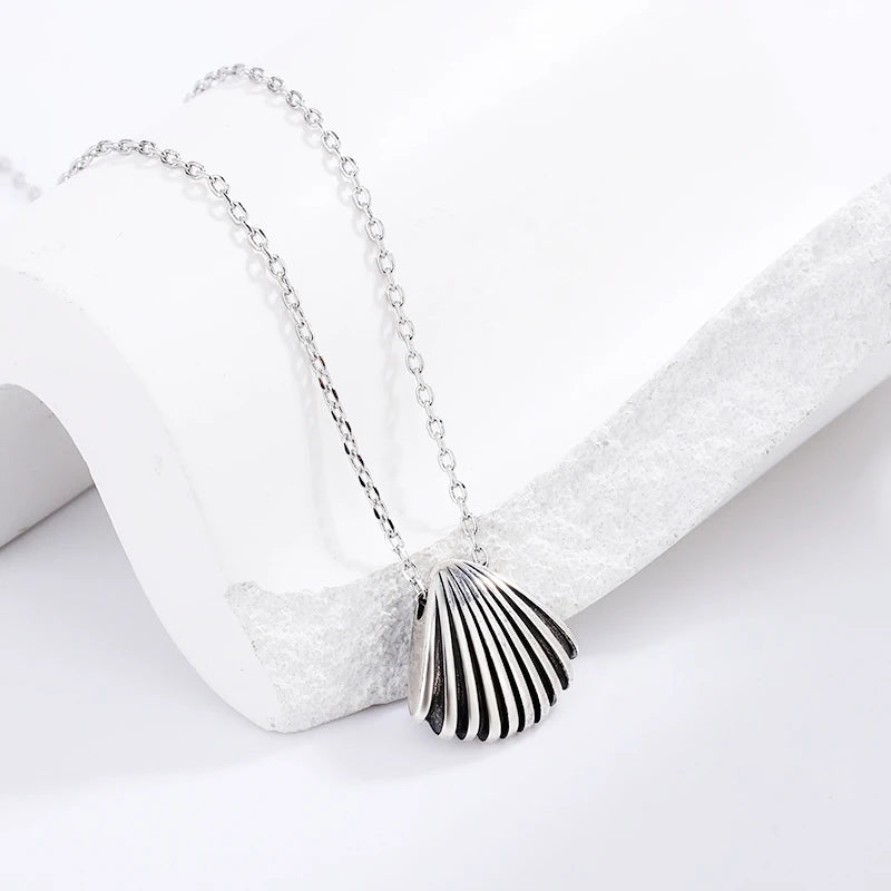925 Silver Thai Silver Shell Clavicle Chain INS Necklace Women Party Gift