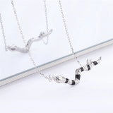Vintage Thai silver Drop Glaze Snake Necklace For Women