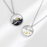 Mountain Sea Oath 925 Silver Pendant Necklace For Women