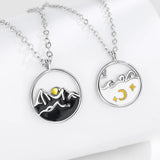 Mountain Sea Oath 925 Silver Pendant Necklace For Women
