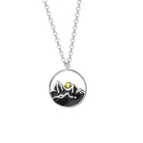 Mountain Sea Oath 925 Silver Pendant Necklace For Women