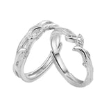 Romantic 925 Sterling Silver Fresh Creative Branch Bird Ring