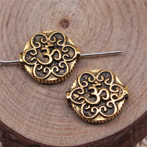 10pcs Antique Om Small Hole Beads For Jewelry Making DIY Findings