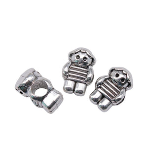 10pcs Little Boy European Beads 2 Colors For Jewelry Making