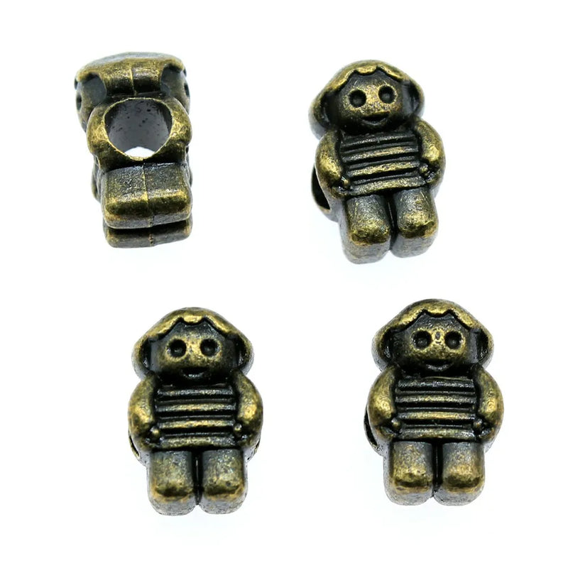 10pcs Little Boy European Beads 2 Colors For Jewelry Making