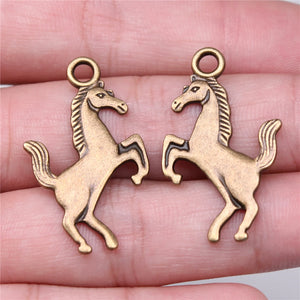 10pcs Horse Charms 21x35mm Antique Silver/Bronze Jewelry Findings
