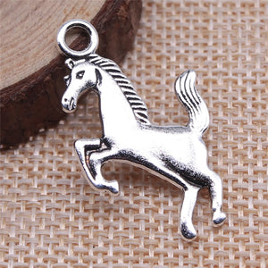 10pcs Horse Charms 21x35mm Antique Silver/Bronze Jewelry Findings