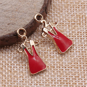 10pcs 22x11mm Dress Charms KC Plated DIY Jewelry Making Findings Accessories