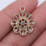 10pcs Flowers Charms for Jewelry Making DIY Charms Findings