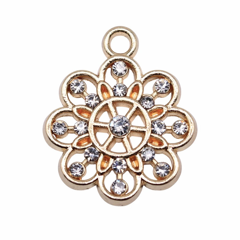 10pcs Flowers Charms for Jewelry Making DIY Charms Findings