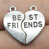 10pcs Heart Puzzle Pieces Charms Antique Silver Plated Bronze Jewelry Making