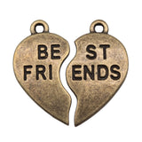 10pcs Heart Puzzle Pieces Charms Antique Silver Plated Bronze Jewelry Making