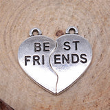 10pcs Heart Puzzle Pieces Charms Antique Silver Plated Bronze Jewelry Making
