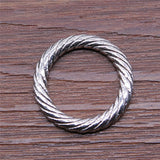 10pcs 24x24mm Ring Pendant Charms Antique Silver Zinc Alloy Jewelry Findings