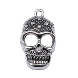 10pcs Skull Charms Antique Silver Zinc Alloy DIY Jewelry Findings