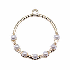 10pcs KC Circle Charms Pendant for Jewelry Making