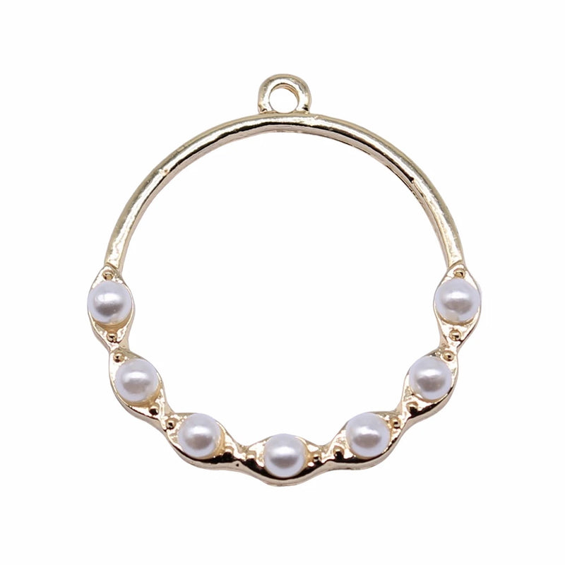 10pcs KC Circle Charms Pendant for Jewelry Making