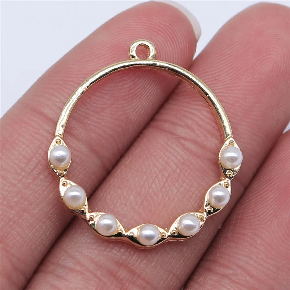 10pcs KC Circle Charms Pendant for Jewelry Making