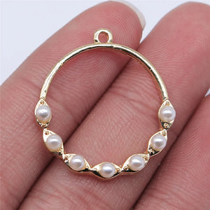 10pcs KC Circle Charms Pendant for Jewelry Making