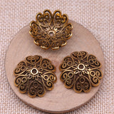 10pcs 29x29x9mm Bead Caps Antique Silver DIY Jewelry Findings